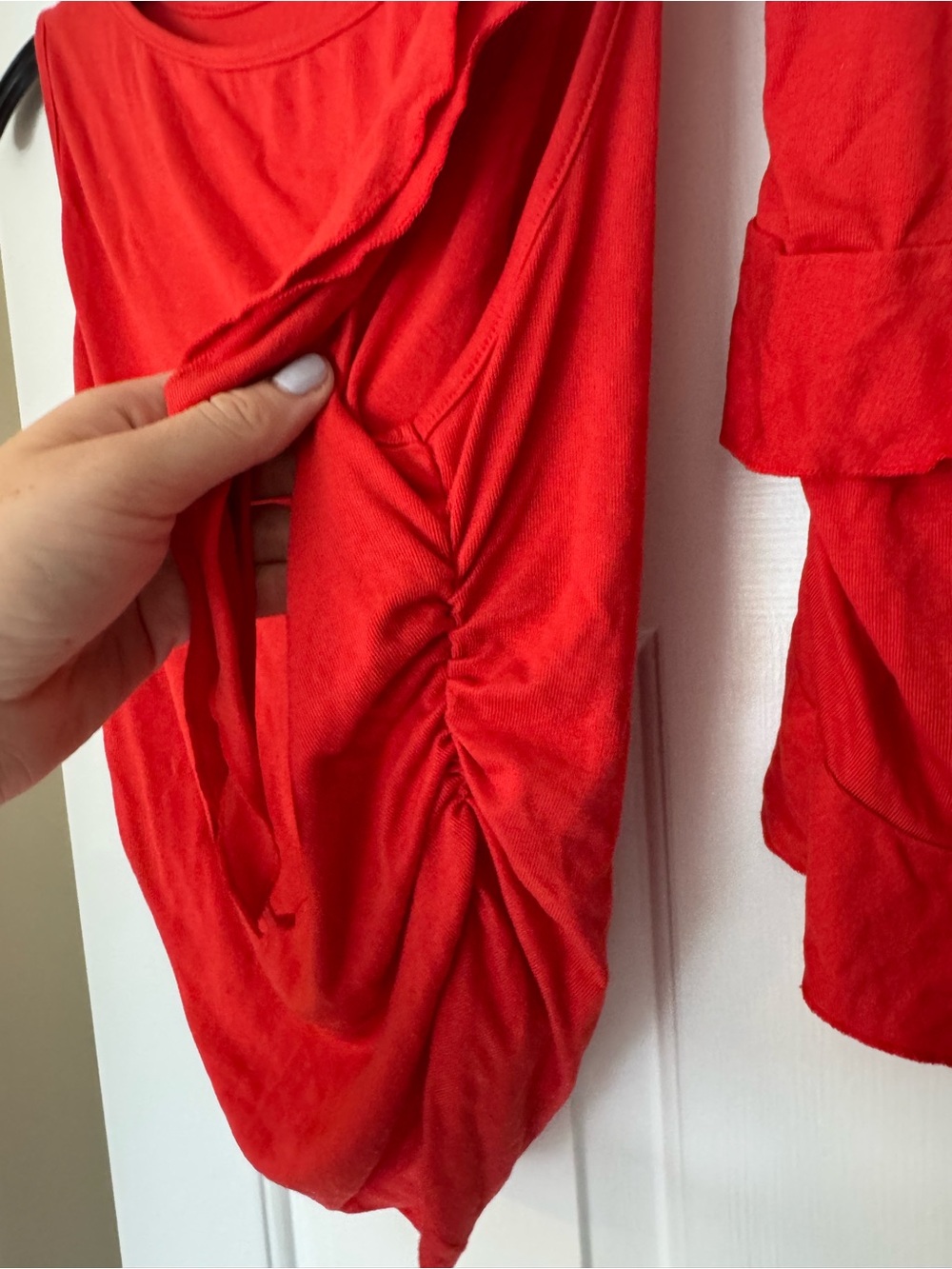 Amazon Red Ruffle Two-Piece Skirt Set - Picture 5 of 6